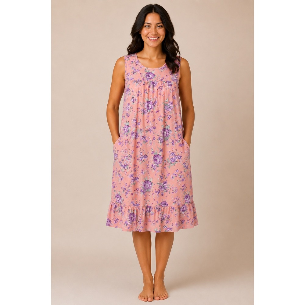 Anthony Richards Floral House Dress Cottagecore Grandma Core Pink 1X